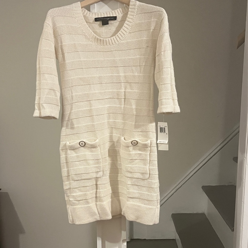 French Connection Ivory Knit Dress